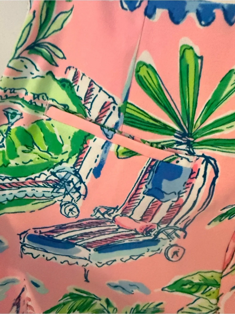 Lilly Pulitzer Pink Green Floral Cotton PJ Camisole & Wide-Leg Set